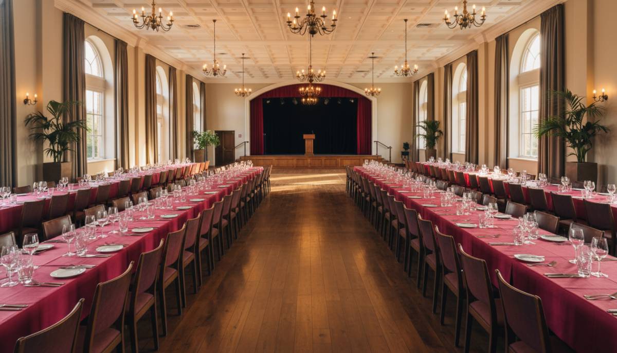 Clubhouse tables laid out for Lunar New Year