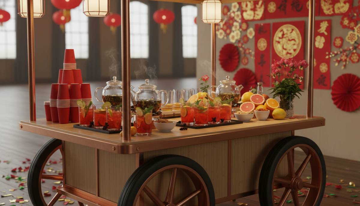 Lunar New Year drinks station