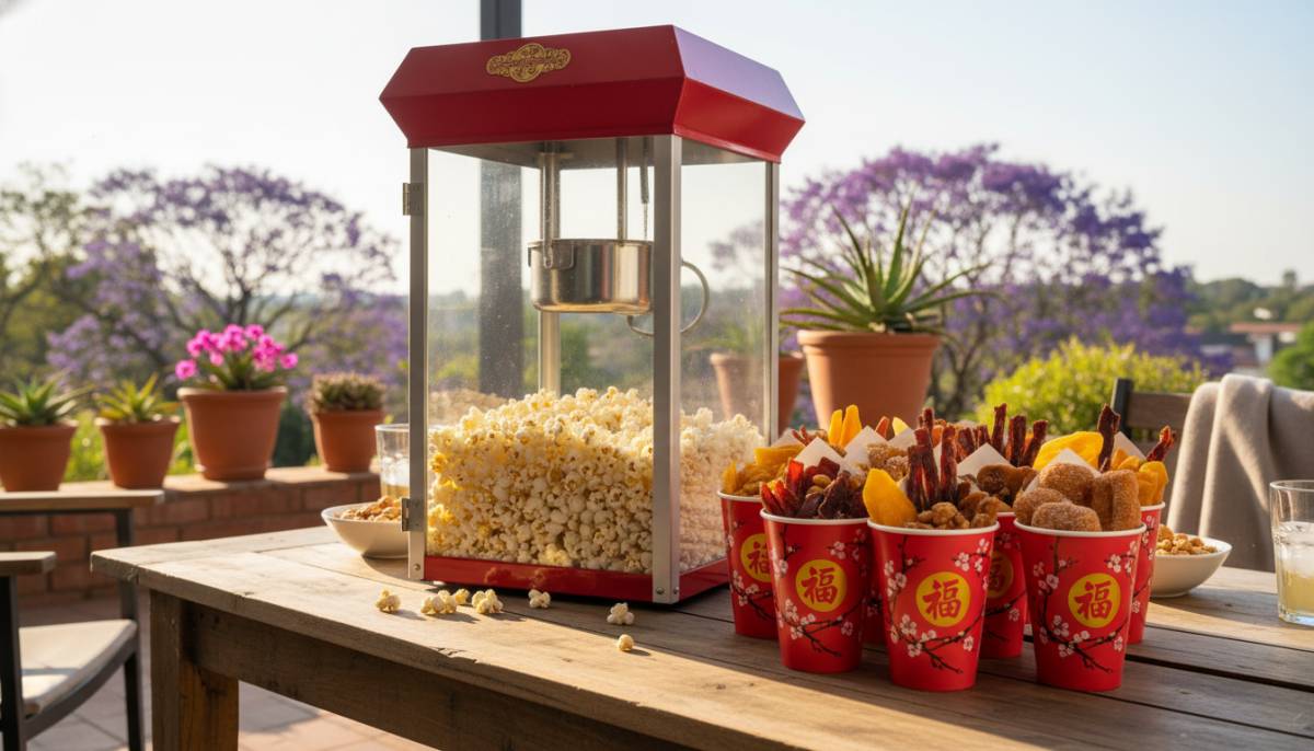 Popcorn machine at a Lunar New Year party