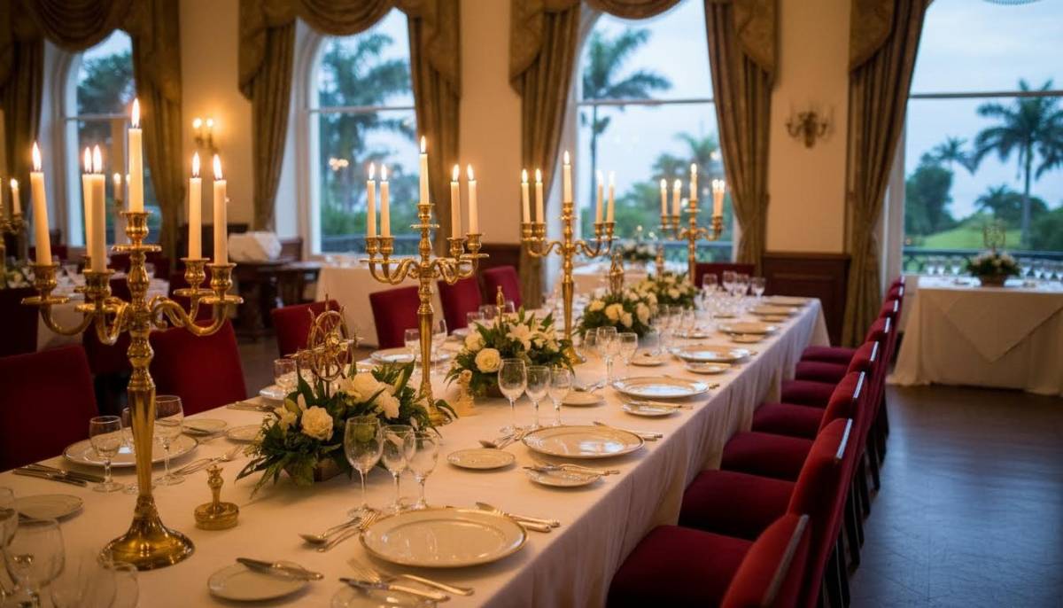 Titanic first class dinner table in a Durban hotel venue