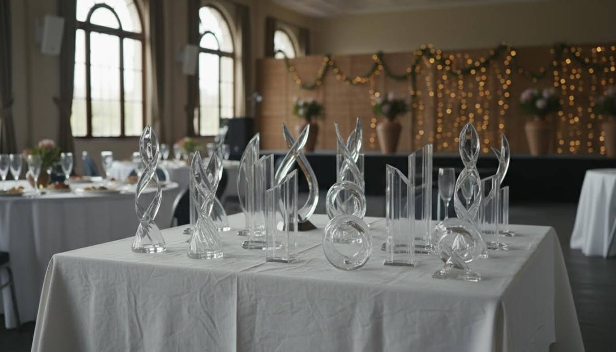 Awards table before an office event