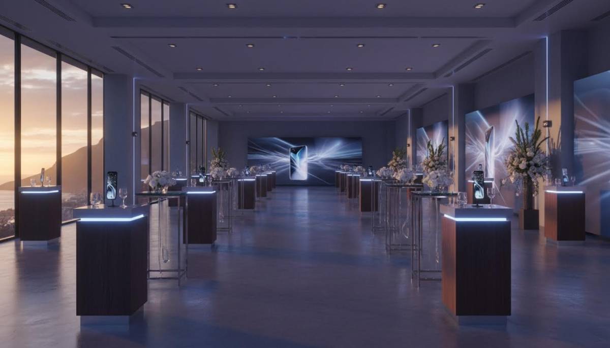 Finished launch room before guests arrive