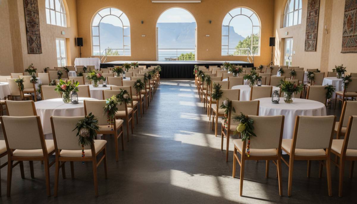 Comfortable chairs arranged for a function