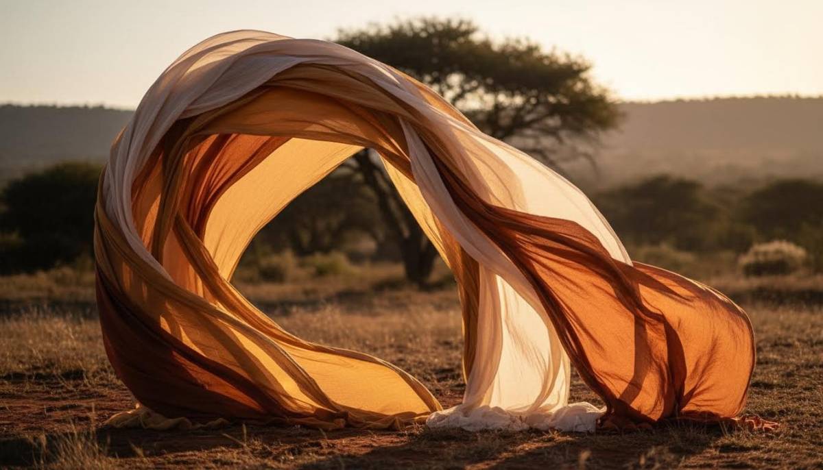 Minimal romantic fabric arch backdrop
