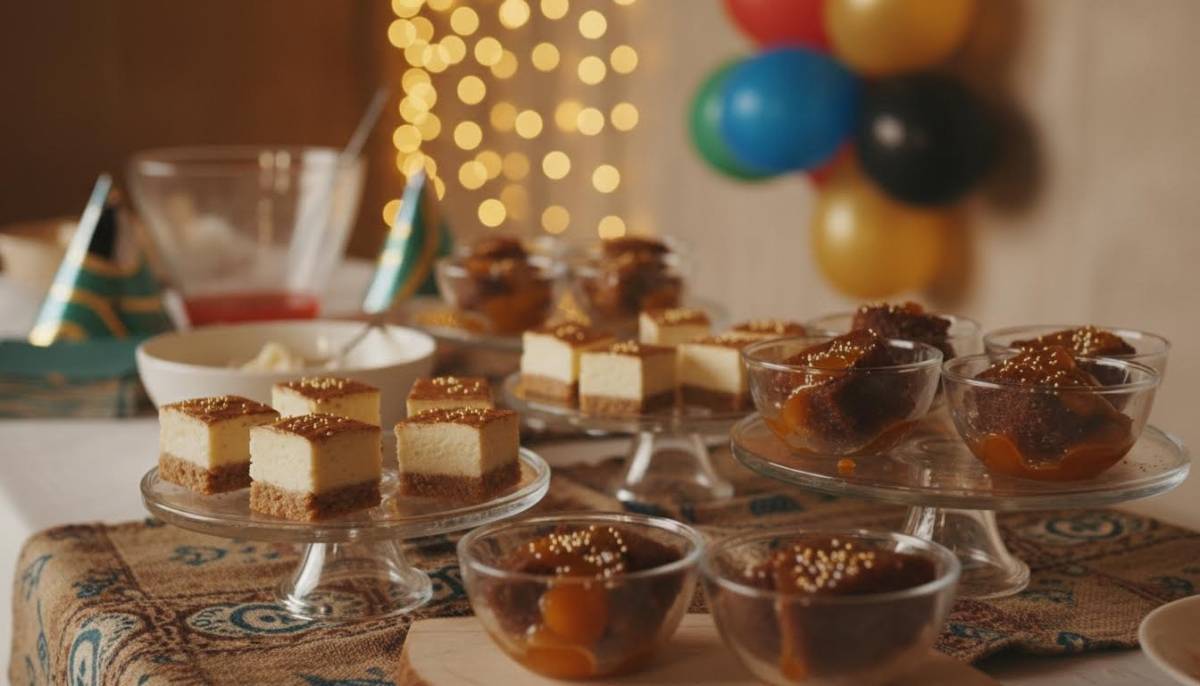Mini desserts on a dance table