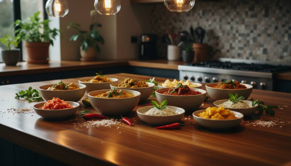 Mini curry bowls for guests
