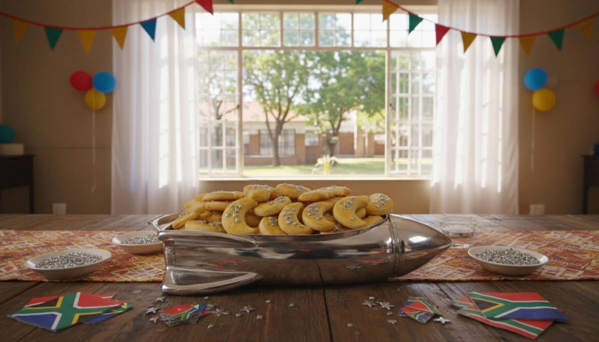 Rocket biscuit tray with star sprinkles