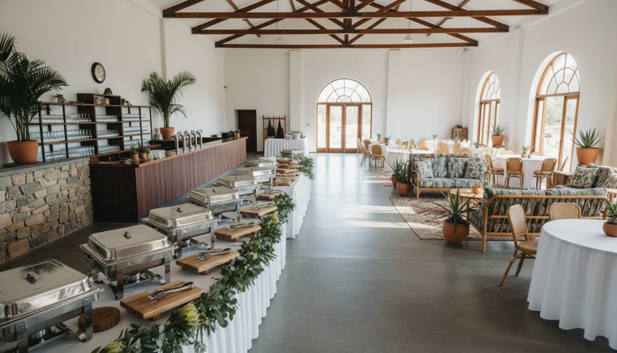 Work party layout before guest arrival